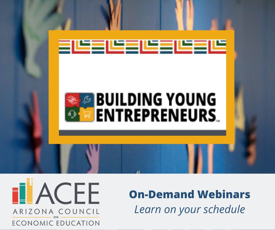 Building Young Entrepreneurs is the latest addition to the ACEE Webinar library. Learn about a free, turn-key #entrepreneurship curriculum &amp; earn an hour of PD credit!  The webinar is available to all teachers.  Share with your teacher friends!  azecon.org/webinars