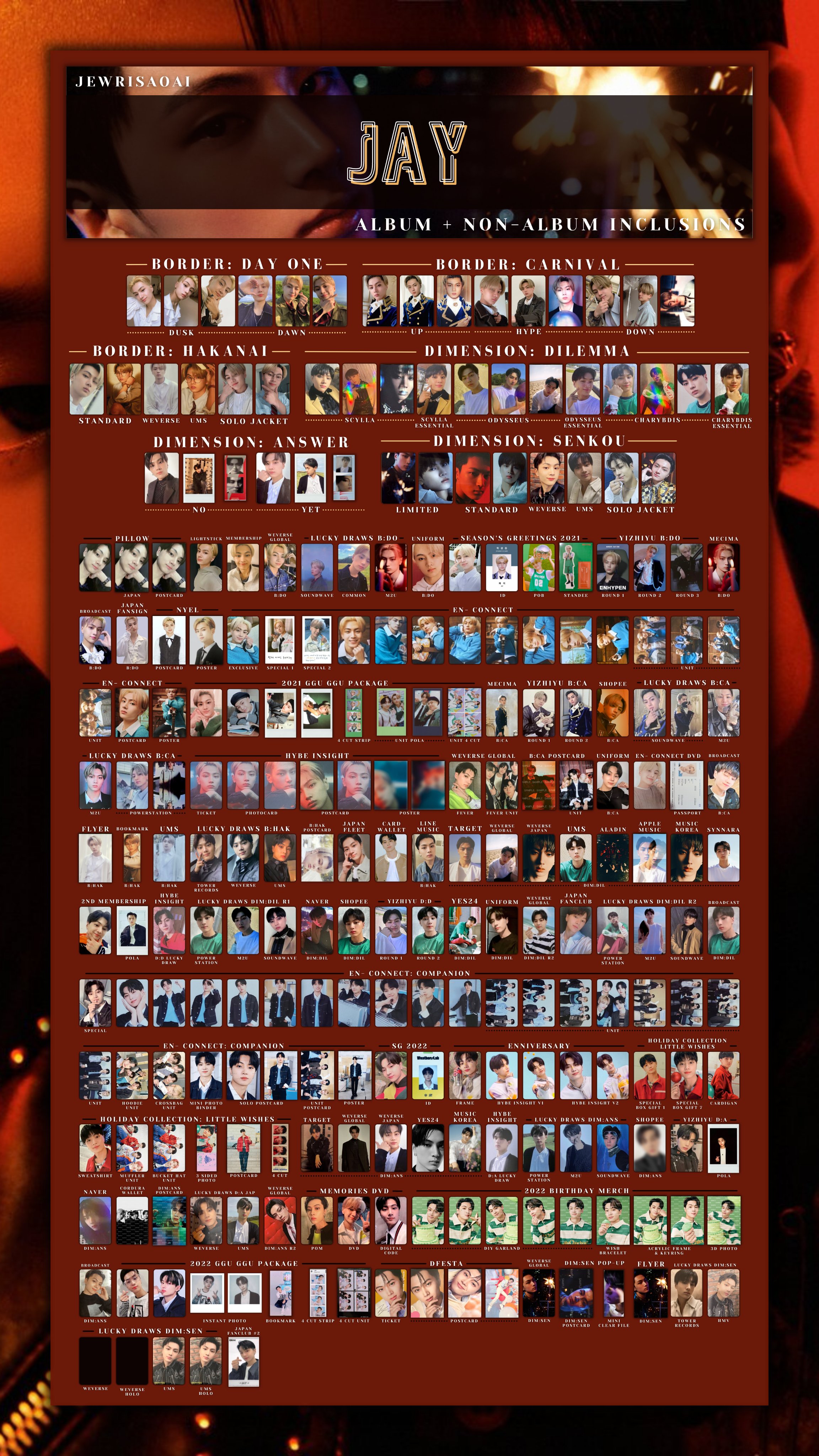 J J H Enhypen Jay Updated 6 7 22 Full Album Non Album Photocard Pc Inclusions Template Also Available On Drive Located In Bio Enhypen Jay Jay Enhypen T Co Qwblvw5inj Twitter