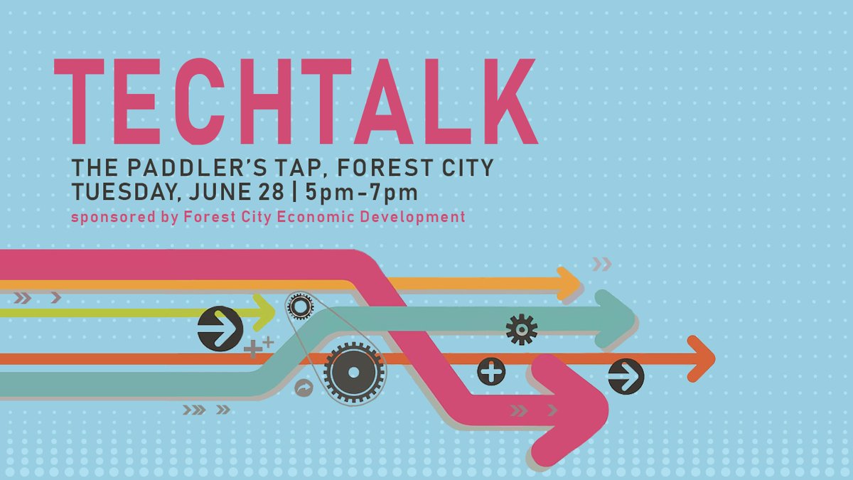 TechTalk is heading out to The Paddler's Tap this month, sponsored by our friends at Forest City Economic Development. Join us on June 28th for a free beer, networking, and new ideas on the topics we all want to talk about. eventbrite.com/e/techtalk-tic…
#techtalk