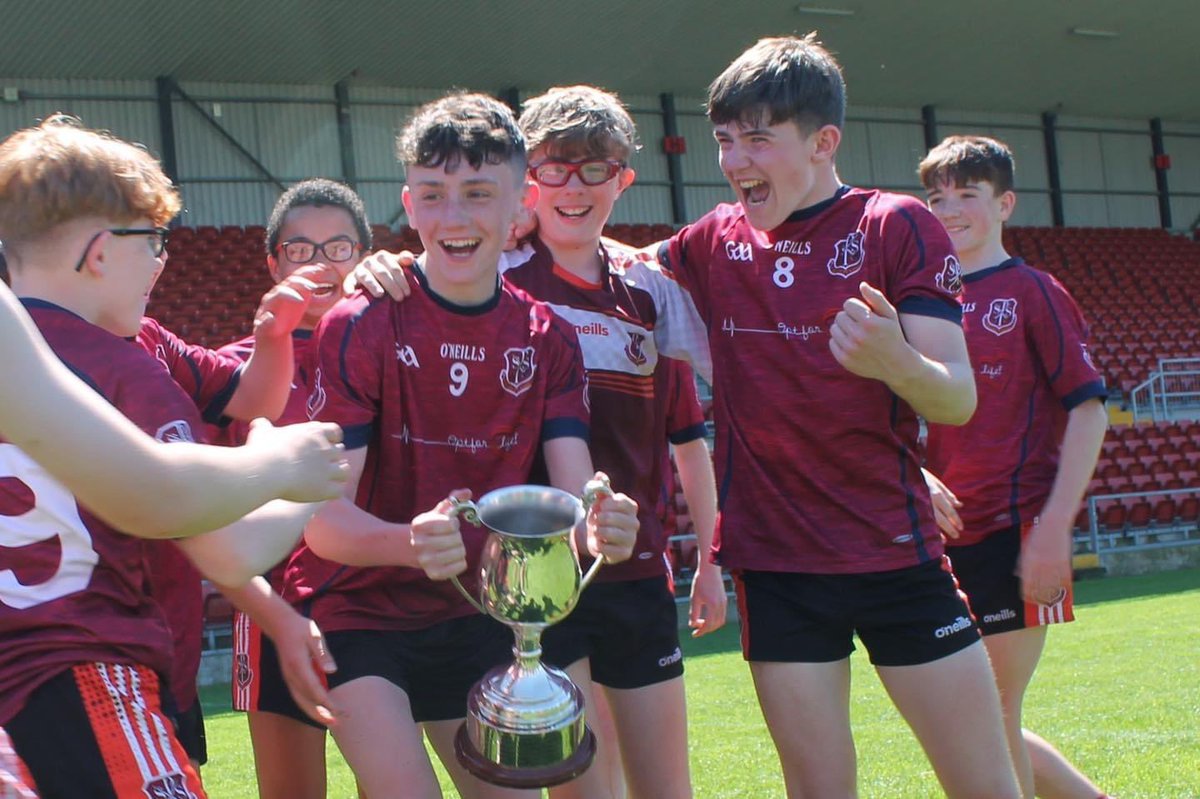 BtecSphs's tweet photo. GAA News

We are ecstatic to say that we have won our third Ulster Title of the year! 

Managed by Mr McElroy, Young Mr Burns and placement student  Stephen Dyas. our Year 9 team beat an excellent St Patrick’s Grammar Downpatrick team - with the score line of 2.12 to 2.10. https://t.co/PYPNppAUZD