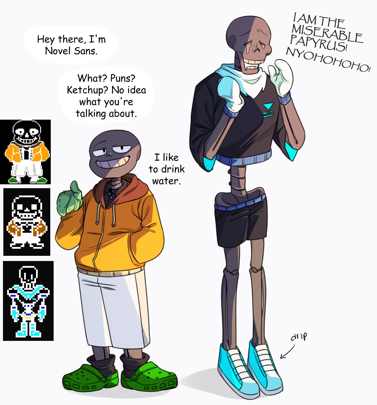 lico on X: #Undertale AU where everything is the same but the colors are  inverted and the personalities are the opposite of canon (concept by an  anon on tumblr).  / X