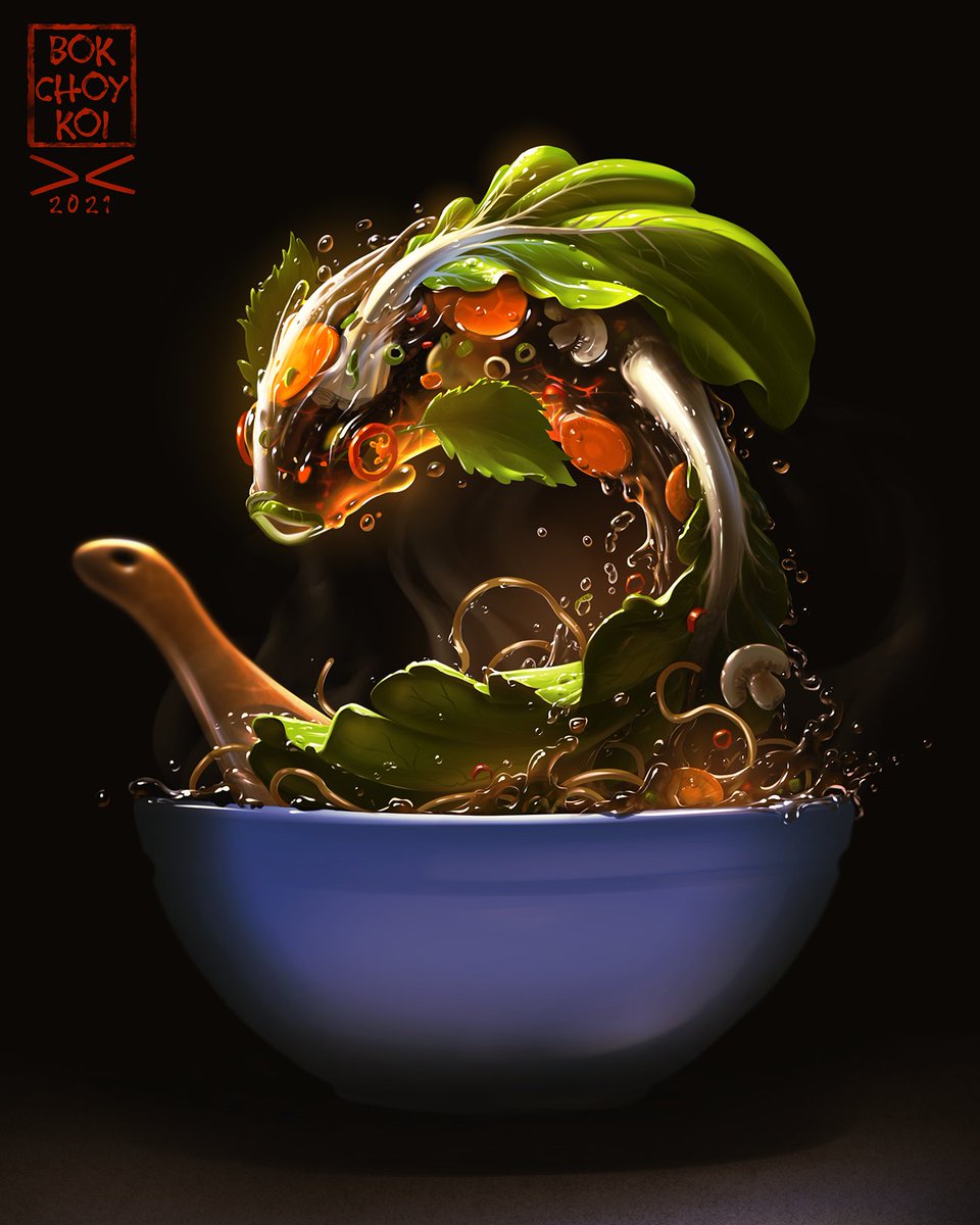 drew this tasty little ramen fish for a fun character design competition about animals made from