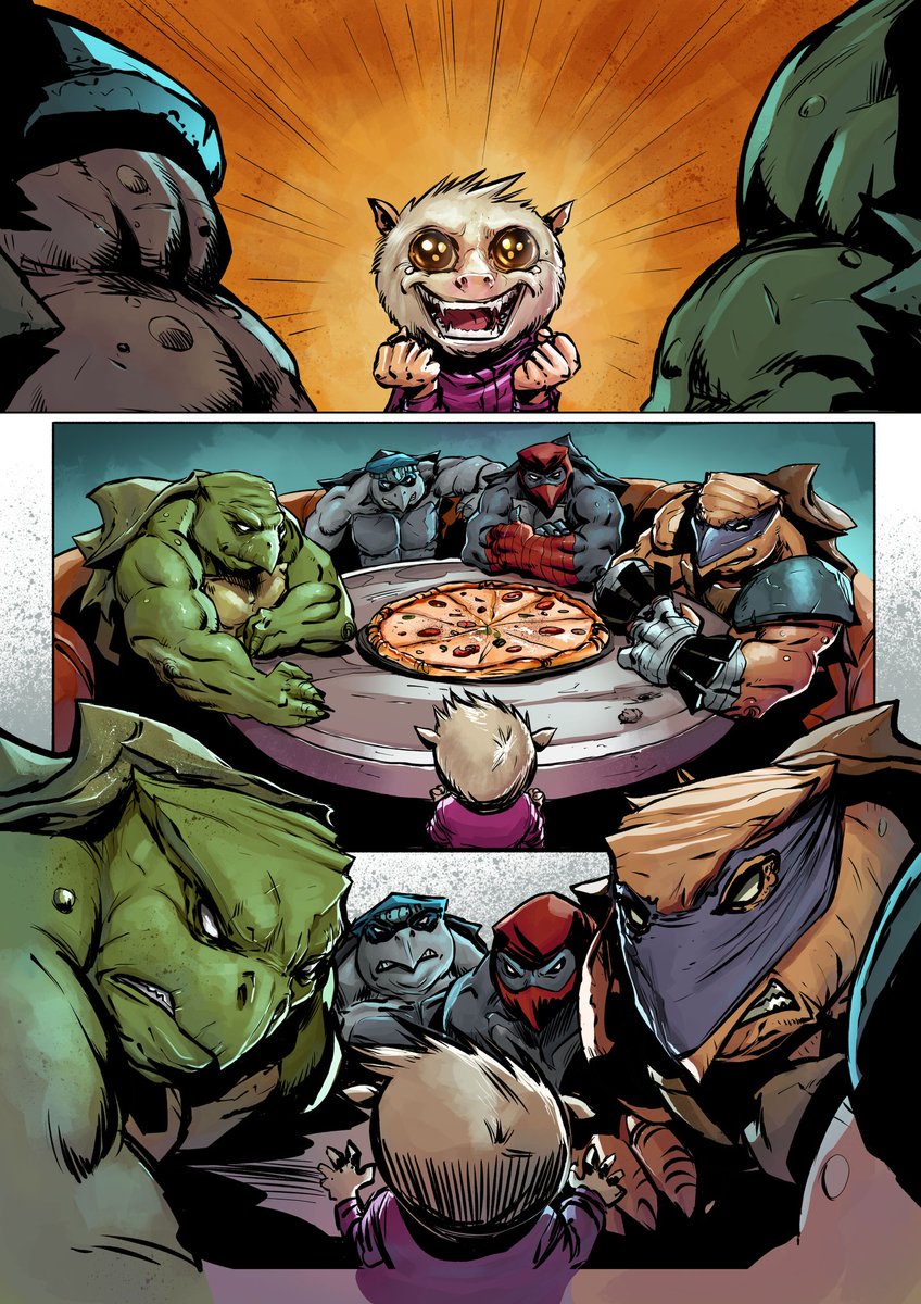 GilbertDeltrez's tweet photo. Stricken with Covid the past few days but nothing makes me smile like a brand new GROM page! #GalacticRodentsofMayhem #SpaceCapybaras #indiecomics https://t.co/nBkwlFserG