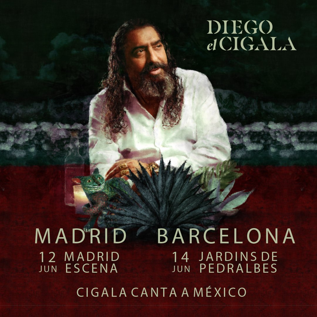 Contando los días para traeros por fin mi homenaje a México en directo.

12 de junio <a href="/MadridEscena/">Madrid Escena</a>
14 de junio @FPedralbes

Últimas entradas a la venta en 
elcigala.com/conciertos

#CigalaCantaaMexico