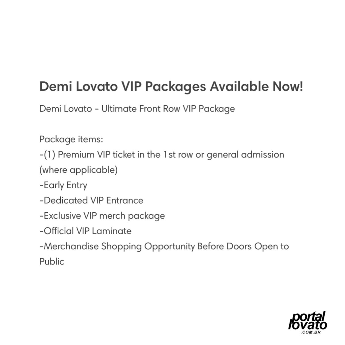 portallovato's tweet photo. Está disponível um pacote VIP para a “HOLY FVCK TOUR” nos Estados Unidos. O valor do pacote é de 401 dólares e está incluso: 

— Ingresso premium
— Entrada antecipada
— Entrada exclusiva
— Merch exclusiva
— Official VIP Laminate 
— Compra do merch antes dos portões abrirem https://t.co/h2poNzKBBL