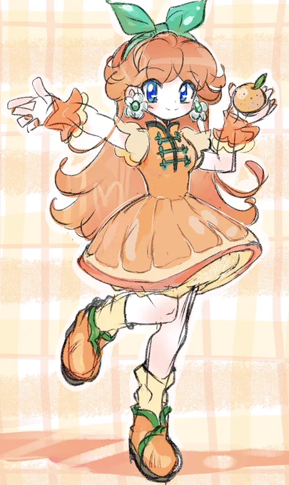 #PrincessDaisy #デイジー姫 #らくがき  #イラスト #superMario #プリキュア #華満らん デパプリの静岡パルシの服が可愛すぎます🍊 