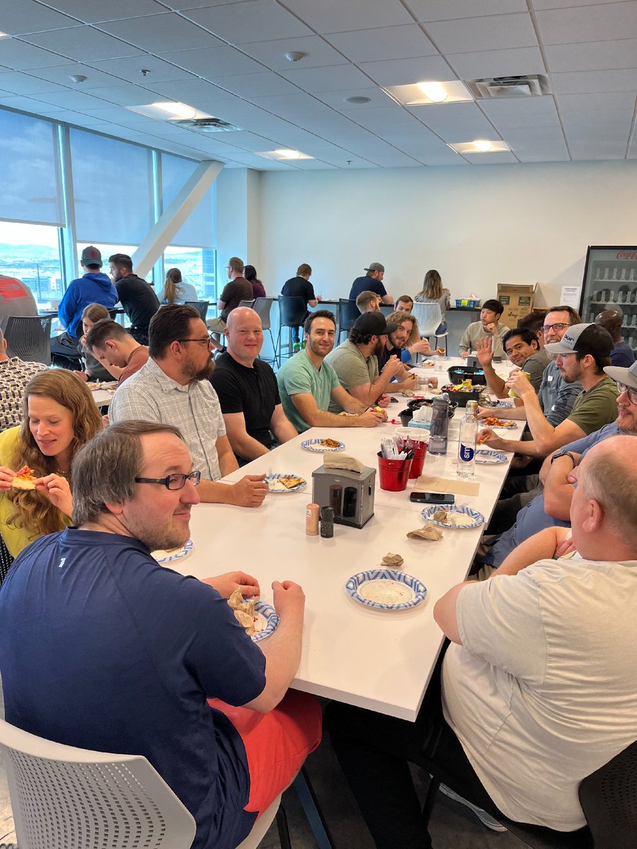 RainFocus's tweet photo. Last month's #TeamRainFocus pizza party lunch was one for the books! ๐ https://t.co/kAsWnRttQC