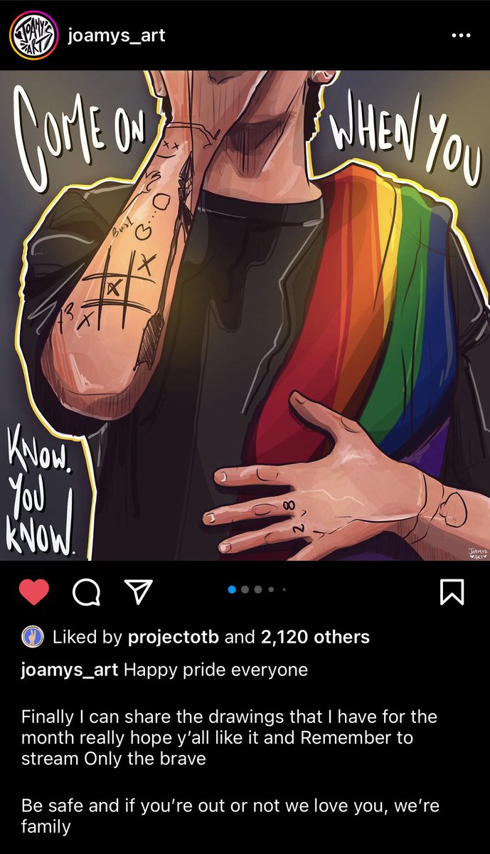 Project_OTB's tweet photo. Week Two of #projectOTB has already given us so many beautiful pieces like this one by @joamys_art over on instagram! 🥹🏳️‍🌈💖 

We also share art like this and more on our instagram page @/projectotb ! 😚  https://t.co/iVaMqYnTA6 https://t.co/Wie5EDpHJt