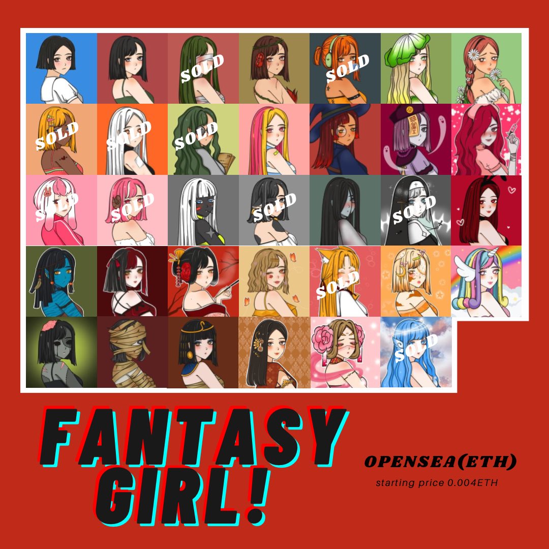 ✨ NEW UPDATE ✨ 
Today we have 4 beautiful girls to present
Common - 0.004 - 0.005
Rare - 0.007 
Epic - 0.009 
legendary - 0.012
<a href="/opensea/">OpenSea</a> —> opensea.io/collection/hon…

#NFTdrop #NFTartist #NFT #NFTCommmunity #NFTTHAILAND #NFTNews #OpenSeaNFT #ETH #Etherum