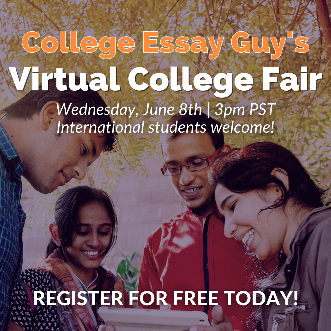 Tomorrow! We've teamed up with @strivescan to bring you another FREE Virtual College Fair. International students welcome! 

📅 Join us on June 8th at 3pm PST. 

Sign up today: bit.ly/38NuKBK