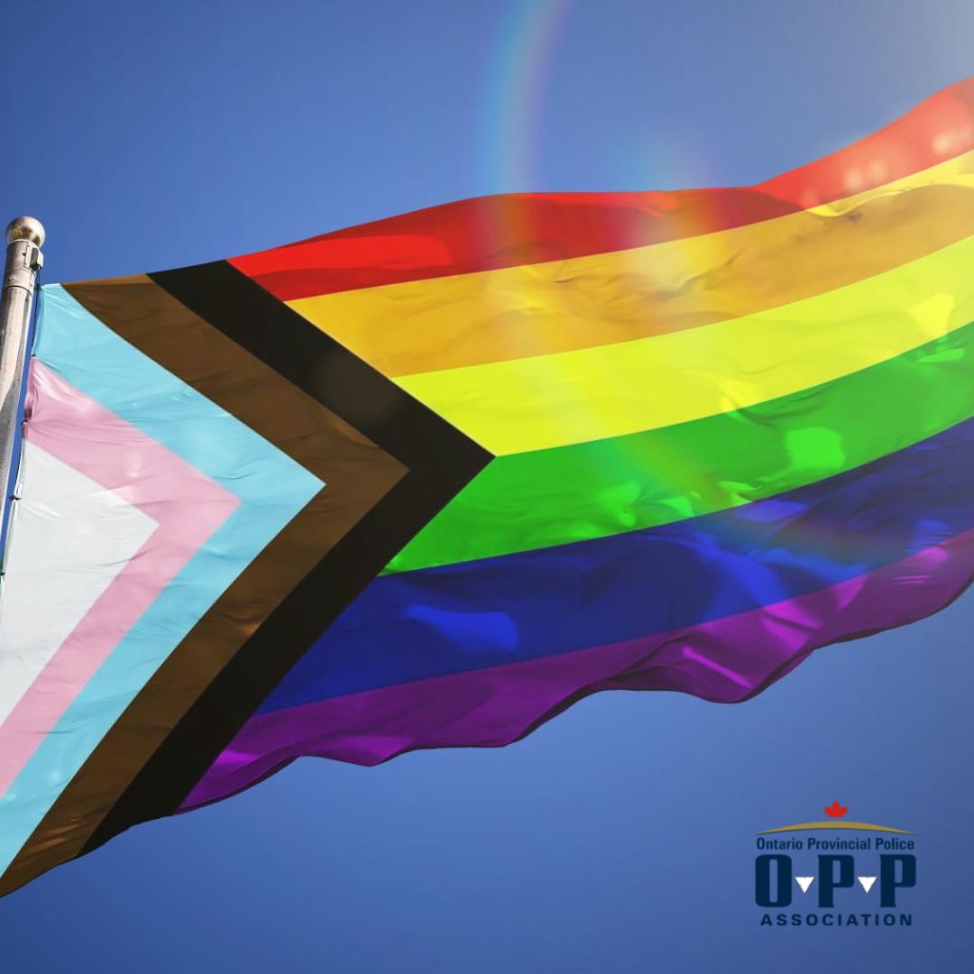 OPPA7Branch's tweet photo. All over Branch 7, the Pride flag will be flying during June in support of all people in the 2SLGBTQ+ community. We support employees so there will be no barriers, stereotypes or bias. 
#PrideMonth  #Progressprideflag https://t.co/ctLWrUxUgW