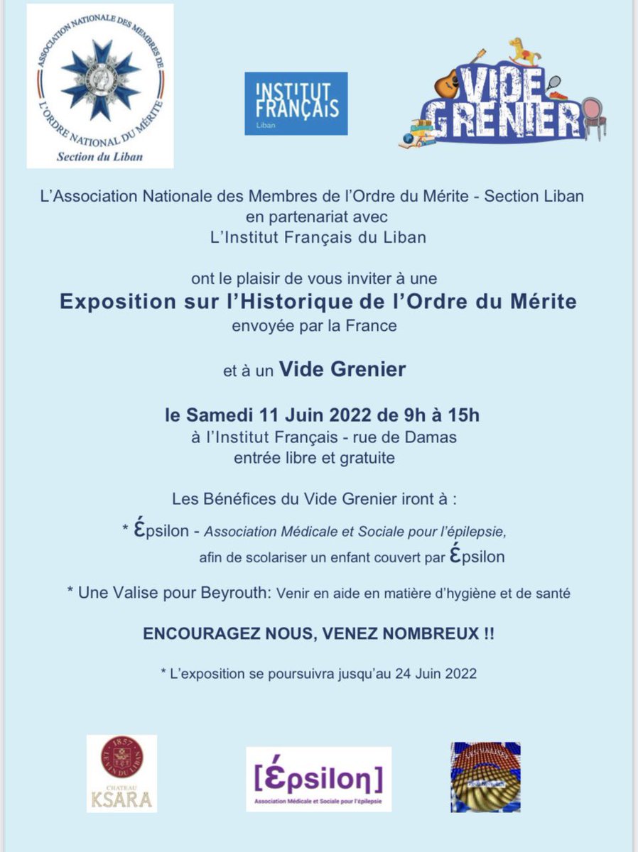 Vide Grenier pour une bonne cause 💜
#JoinUs #saturday #epilepsy #support #school #videgrenier #expo #beirut #event