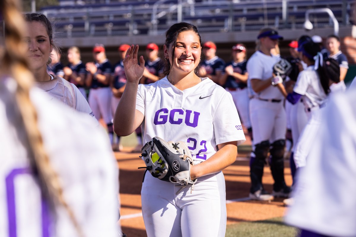 GCU_Softball's tweet image. ICYMI @ArielArielmt broke the GCU single season wins record this season with 21 👏👏