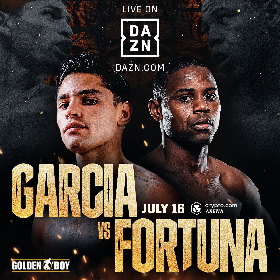 cryptocomarena's tweet photo. Get tickets now to see undefeated superstar @RyanGarcia return for his second fight of year against former two-time world champion @AbejonFortuna on Saturday, July 16 🥊🥊

🎟️: https://t.co/X9NFJYlXGh 

@DAZNBoxing #GarciaFortuna https://t.co/f3WjLekhoK