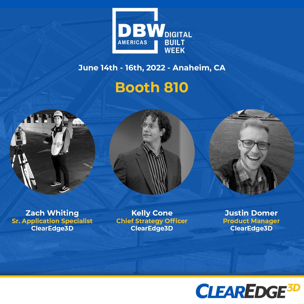 ClearEdge_3D's tweet photo. Are you headed to Anaheim for #DigitalBuiltWeek? Stop by booth 810 and see the C3D team π€
@Gkellycone, Justin Dommer, and Zach Whiting will be holding down the fort, sharing all the recent advancements in #ClearEdge3D solutions!
We can't wait to see everyone there! https://t.co/xxkPjJr0SM