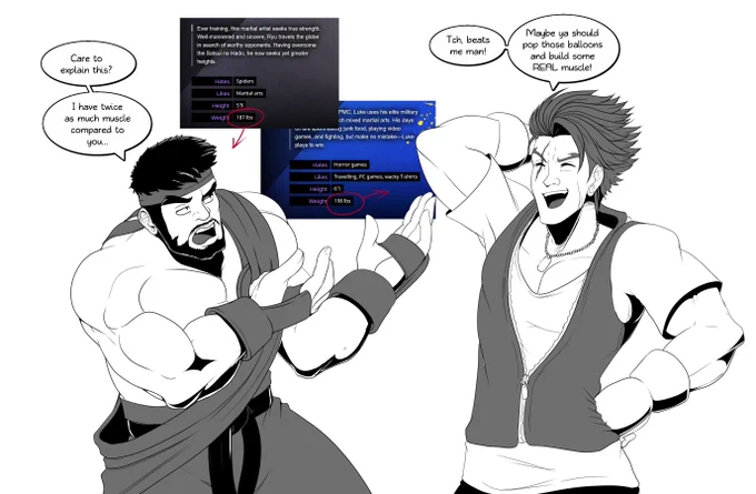 I saw the weight and build difference between Ryu and Luke and this all I could think of-
#StreetFighter6 