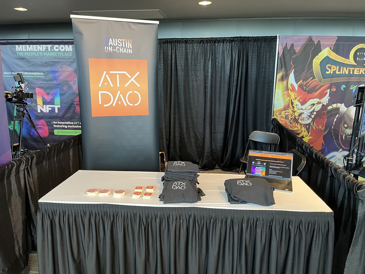 ATXDAO's tweet photo. We’re at @DcentralCon today and tomorrow! Come visit our booth and meet us IRL!

@An0n_Jon and @RobertoTalamas will be speaking tomorrow as well. https://t.co/ixtPTjpDCz