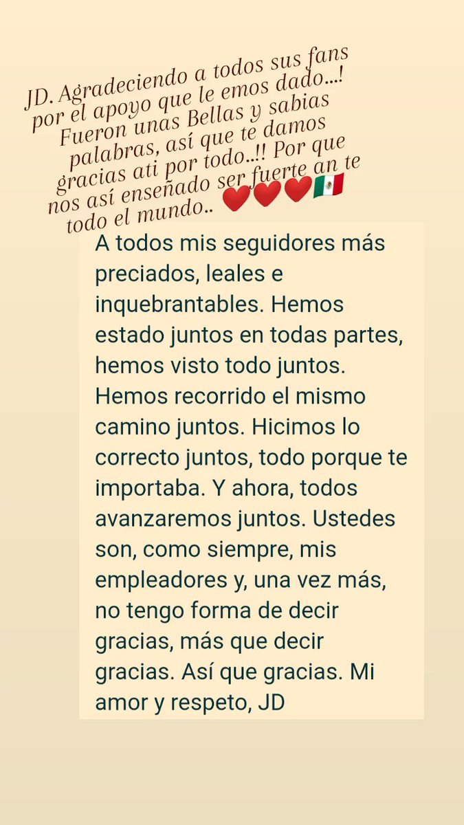 edbe_20's tweet photo. Gracias ati JD. Por todo por que tu nos enseñaste que nos ay que rendirnos ante el mundo...! Que todo se puede..! @SophiaMyles @Victoriamary @ https://t.co/QrfdCzVuZU