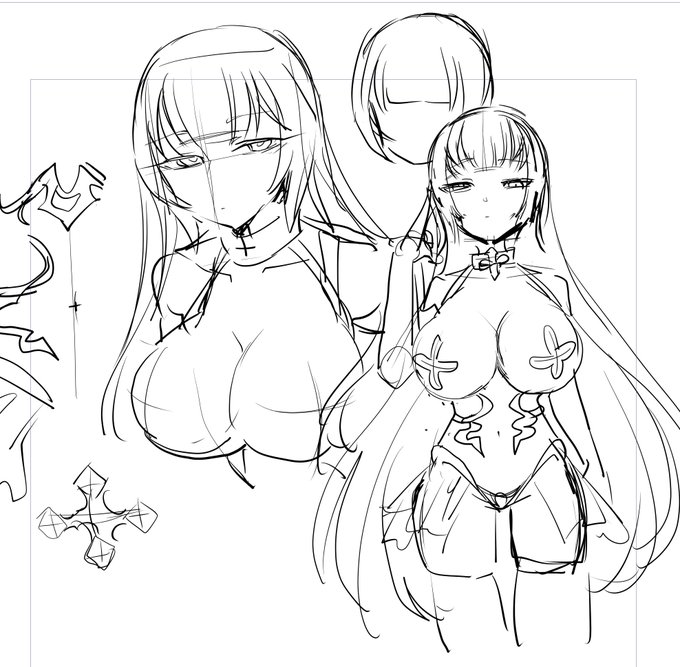 明日から作業するOC。雰囲気だけ。もっと若めになる予定。 