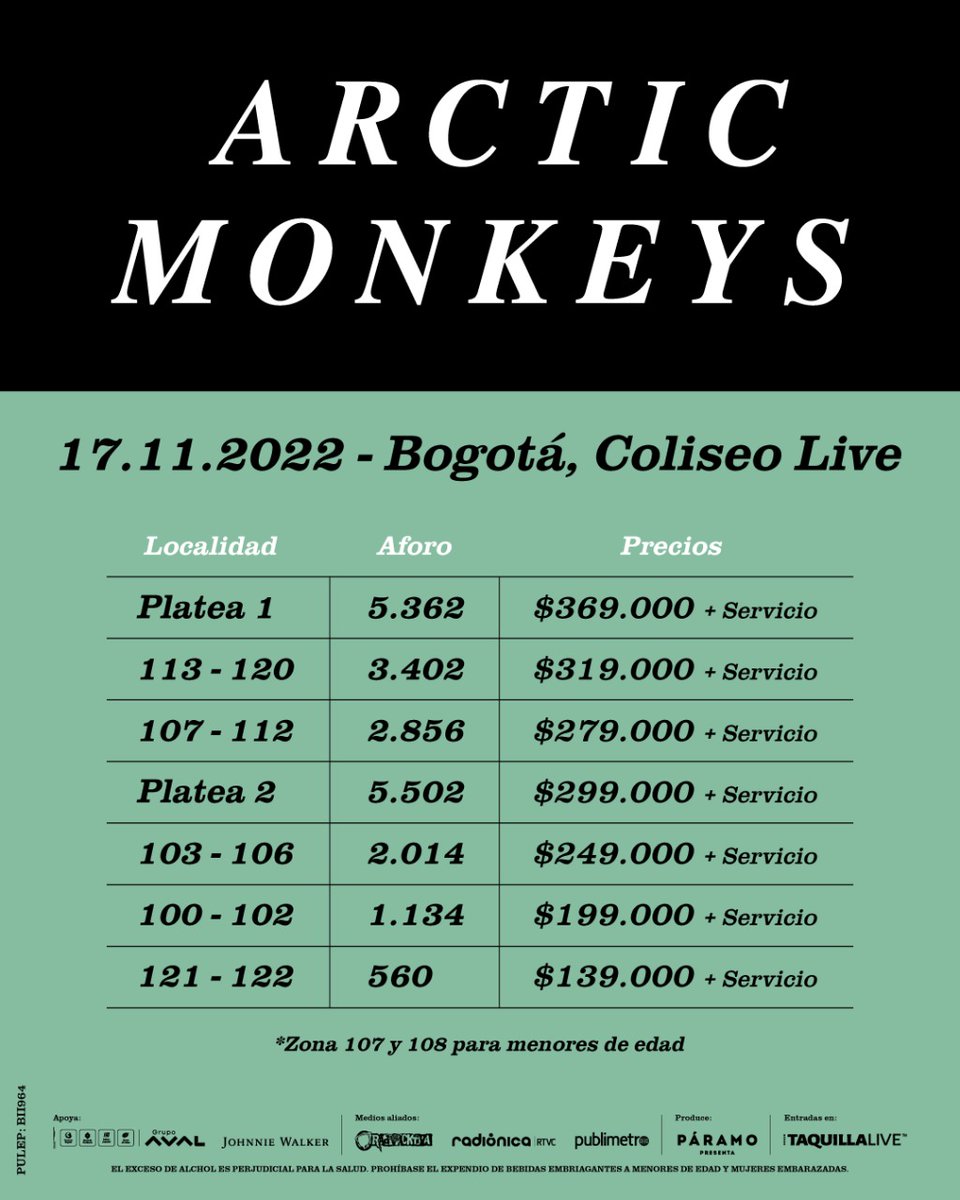 coliseomedplus's tweet photo. ¡Paren todo! ✋

Nuestro escenario vibrará el próximo 17 de noviembre con los acordes del rock de @ArcticMonkeys. 🤘🎸

Consigue tus entradas en: https://t.co/Z0T3hCxjyX https://t.co/g6202w93zY