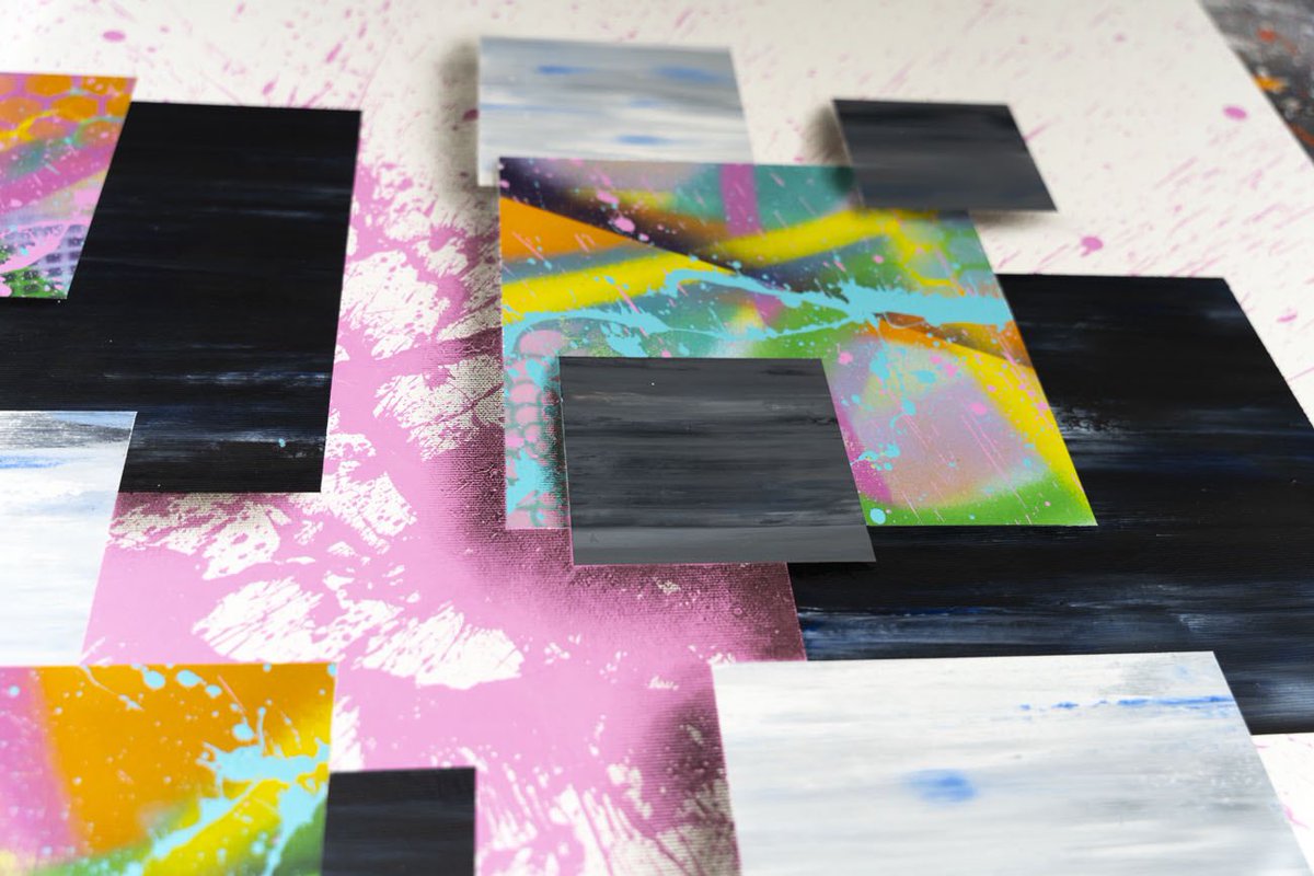 Quadrata - hand painted #abstractpainting (sold) #abstractart #abstractartist #art #painting #NFTartist