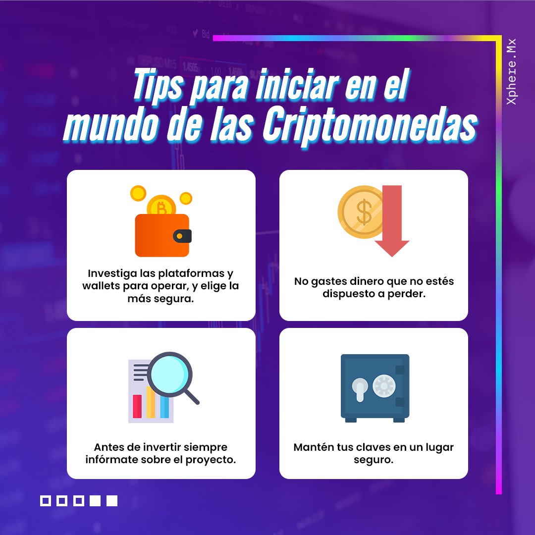 Xphere_mx's tweet photo. Aquí te dejamos unos tips básicos si estas iniciando en el mundo de cripto. 👌🏻

#Criptomonedas #blockchain #finanzas #crypto #btc #bitcoin #crypto #cryptocurrency" https://t.co/yyI09koHUG