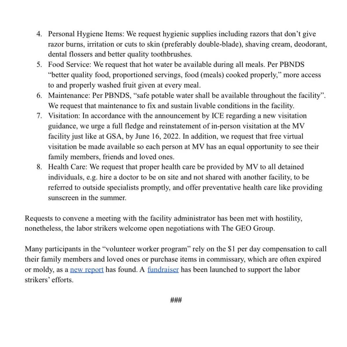 It has been 40 DAYS since our courageous immigrants at Mesa Verde ICE Facility have been on a labor strike.

We are calling on community to support the movement and amplify their demand to be met. 

Swipe right to read the press release ➡️

#abolishice #laborstrike #timeisnow