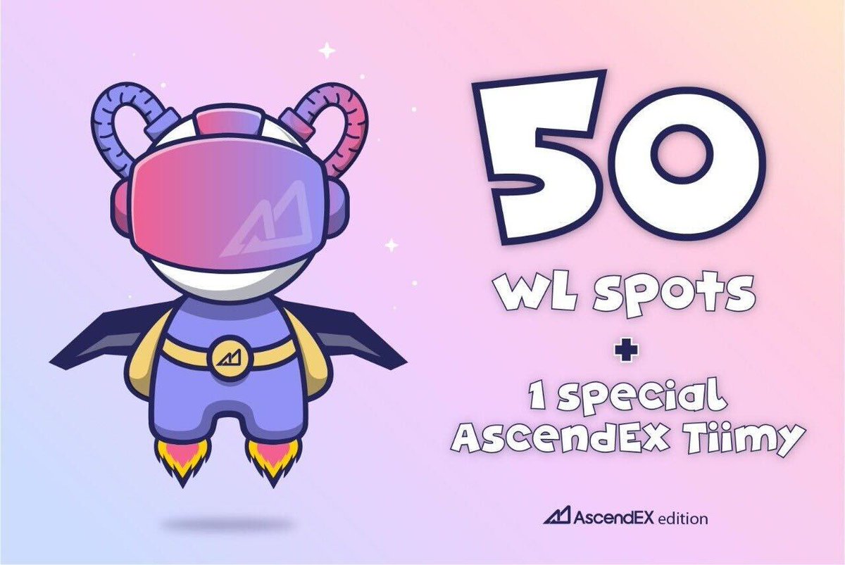 48-hour countdown to WIN 🔥

AscendEX and <a href="/TiimeEngine/">🟣 TIIME ENGINE 🟢</a> are offering 50 WL spots Genesis Tiimy and 1 special AscendEX Tiimy!

How to Enter:
👉 Follow <a href="/_AscendEX/">ASC_Team</a> and <a href="/TiimeEngine/">🟣 TIIME ENGINE 🟢</a> 
👉 RT + like this post

Learn more about Tiime Engine here ⤵️
ascendex.media/3xoNOjo