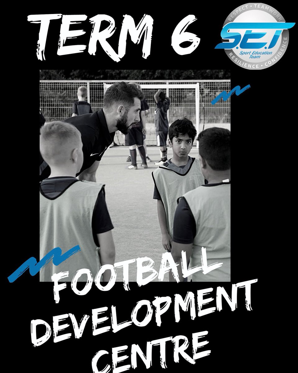 TERM 6 | SET FOOTBALL DEVELOPMENT CENTRE! 

It’s not to late to book onto Term 6 of our Football Development Centre on Mondays in Ashford. 

For more information, please contact us!