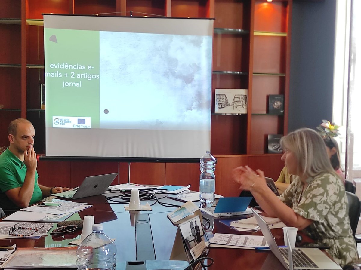weareatworktoo's tweet photo. Présentation in TPM During the TPM in Sicily, the AETSM school made a presentation about the work done so far in the school related to the project via #WeAreAtWorkToo #ErasmusPlus https://t.co/00VO8pe4sa