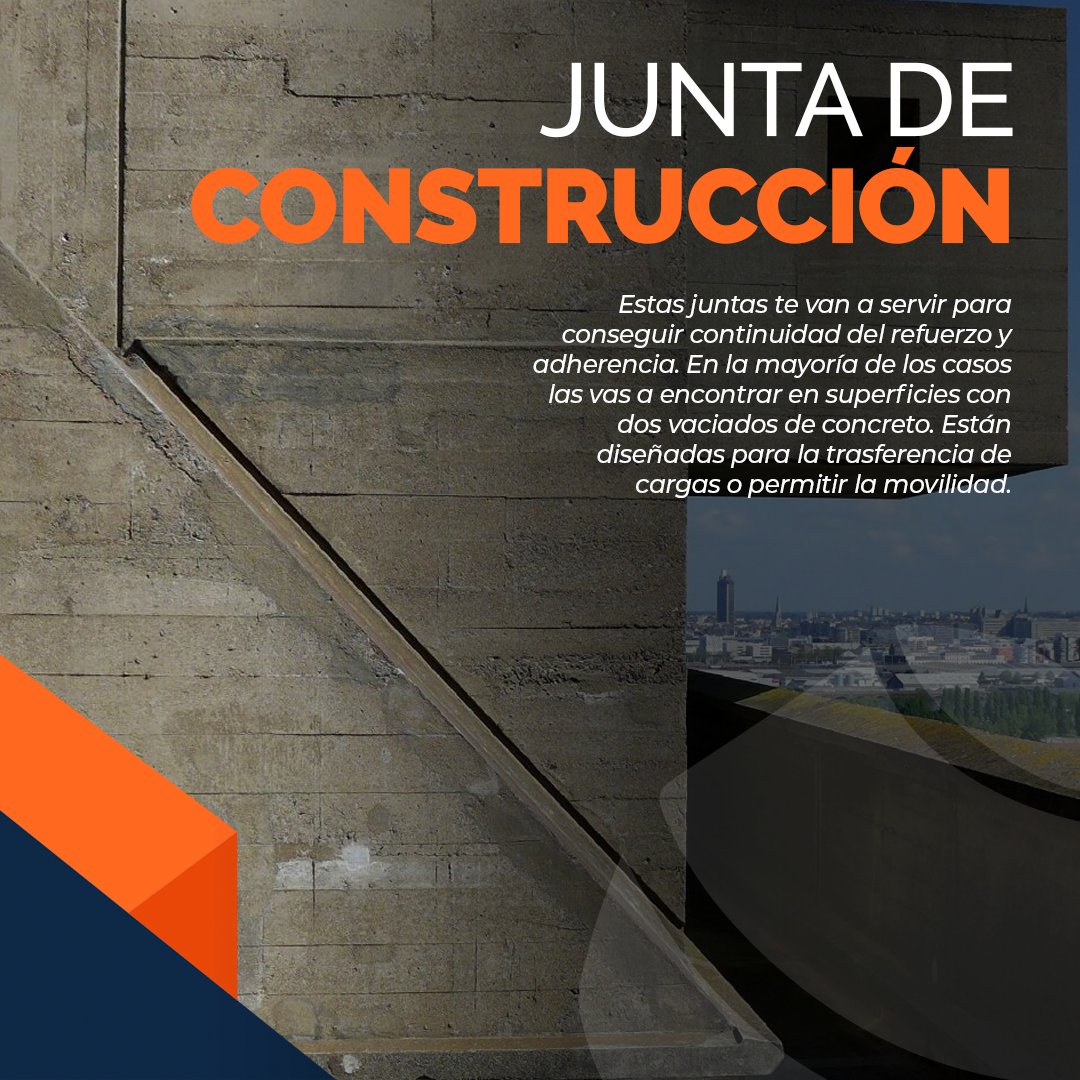 Dormermx's tweet photo. Las juntas son separaciones o aberturas que se hacen en las estructuras rígidas para darles facilidad de movimiento y flexibilidad, evitando fragmentaciones que podrían llegar a tener.
Dentro de las juntas que se pueden realizar en el concreto existen 4 tipos: https://t.co/0w3dcy2xaC