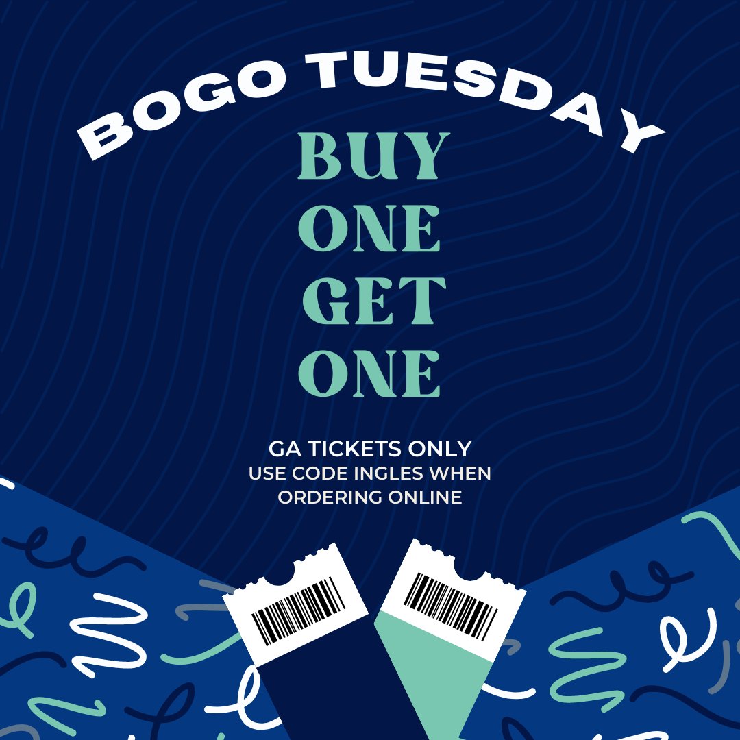 Asheville Tourists on X: What's a Tuesday without some Ingles BOGO  tickets? Buy one GA ticket online, get one FREE with promo code Ingles.  We'll see you tonight!  / X