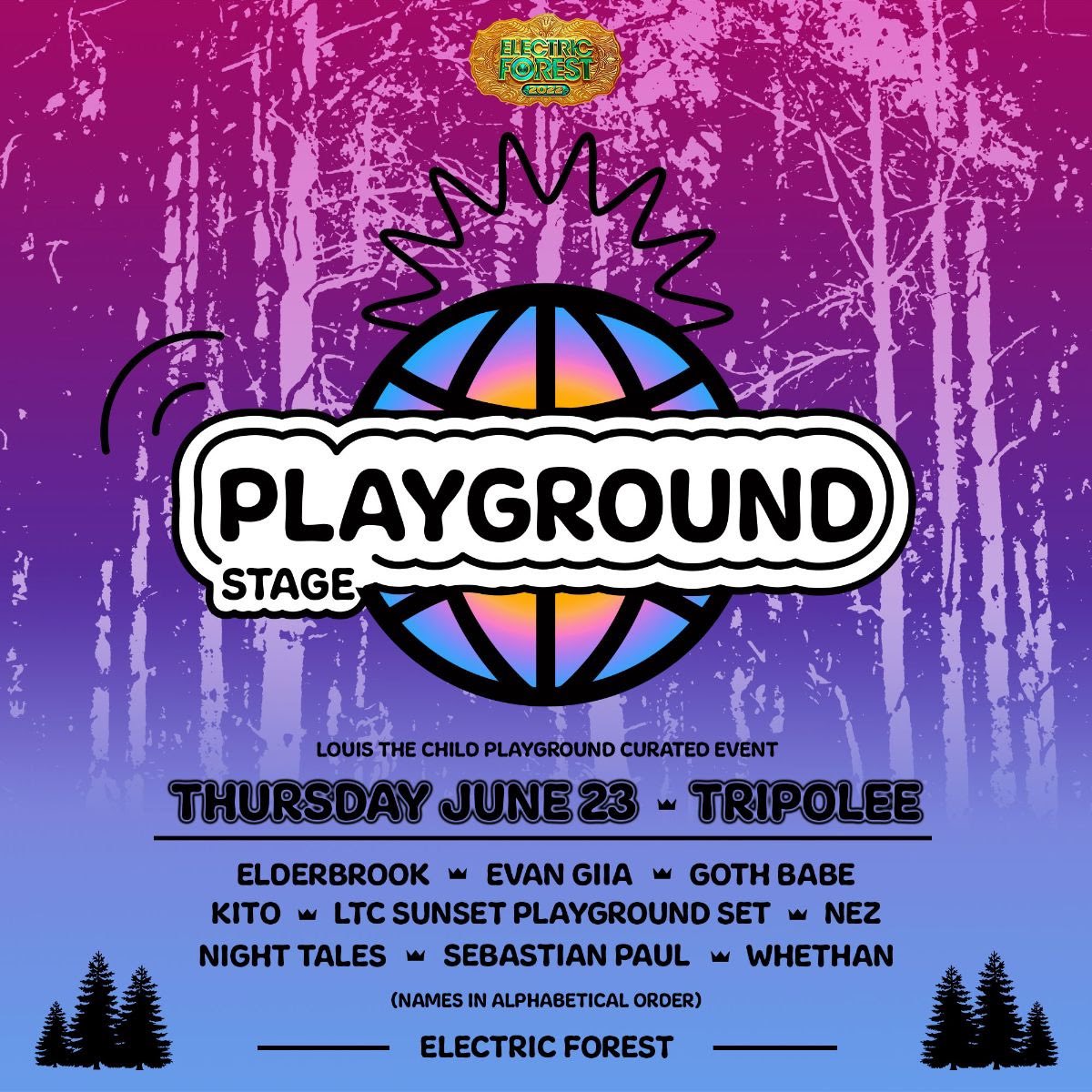 gmusiccollectiv's tweet photo. THESE @Electric_Forest CURATED EVENTS THOUGH! See you guys at Tripolee 🤪
#electricforest #forestfam #curatedevents #louisthechild #musicfestivals https://t.co/sM70WQOWI6