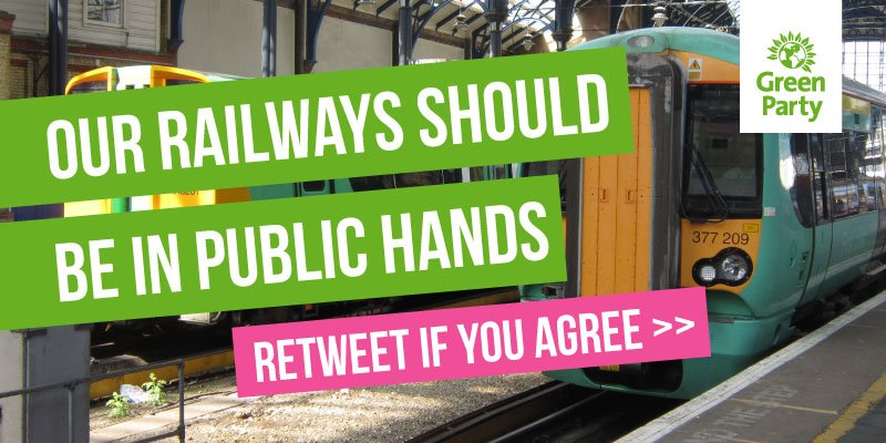 carla_denyer's tweet photo. It's true.

Even though a huge majority of British voters favour publicly controlled railways, none of @UKLabour @LibDems nor @Conservatives back the policy.

But @TheGreenParty does.

Our railways should be in public hands. Retweet if you agree. 💚🚄💚 https://t.co/rUIUa5PYFi