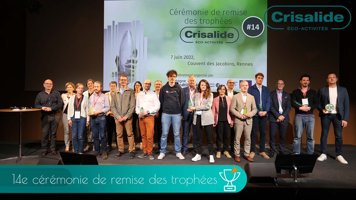 CrisalideEcoAct's tweet photo. Félicitations à toutes les entreprises lauréates de cette 14 ème édition de Crisalide Eco-Activités, un événement qui "dépasse le simple concours, un accompagnement complet par l'équipe de Bretagne Compétitivité pendant plusieurs mois" @AlexandreColomb https://t.co/uIaNyIgUvn