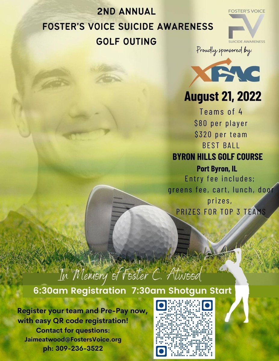 Hey QC Golfers! 2nd Annual Golf Outing in Memory of Foster Atwood is August 21! Register team here: forms.gle/8XmHEgSb3rTqpY…