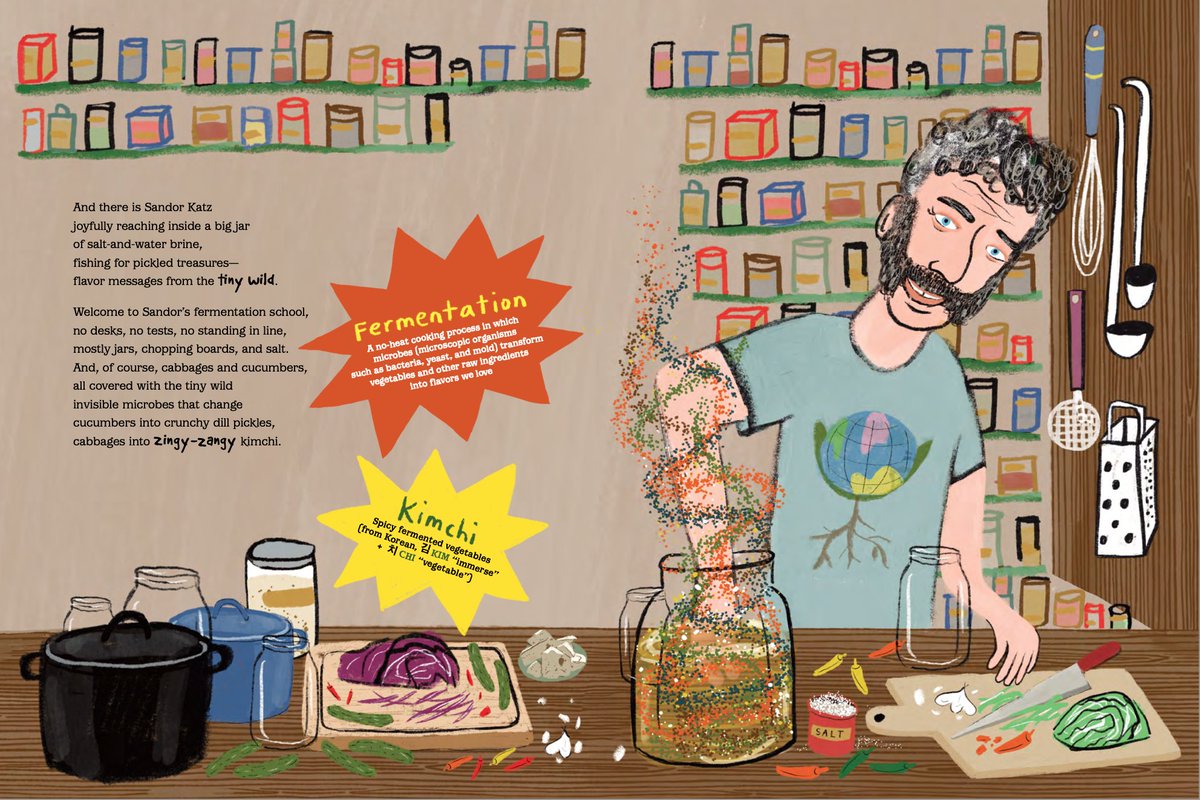 ReadersToEaters's tweet photo. Hppy #BookBirthday to #SandorKatzAndTheTinyWild! Just namd @KirkusReviews #CriticsPicks &"Best Book Out This Week!" https://t.co/uwColRIAAB #FoodLiteracy #FoodBiography #FoodHeroes #Fermentation #NoHeatCooking #Microbes #TinyWild #FoodCulture #STEM #LGBTQ #PrideMonth @sandorkraut https://t.co/kY1xvgZSha