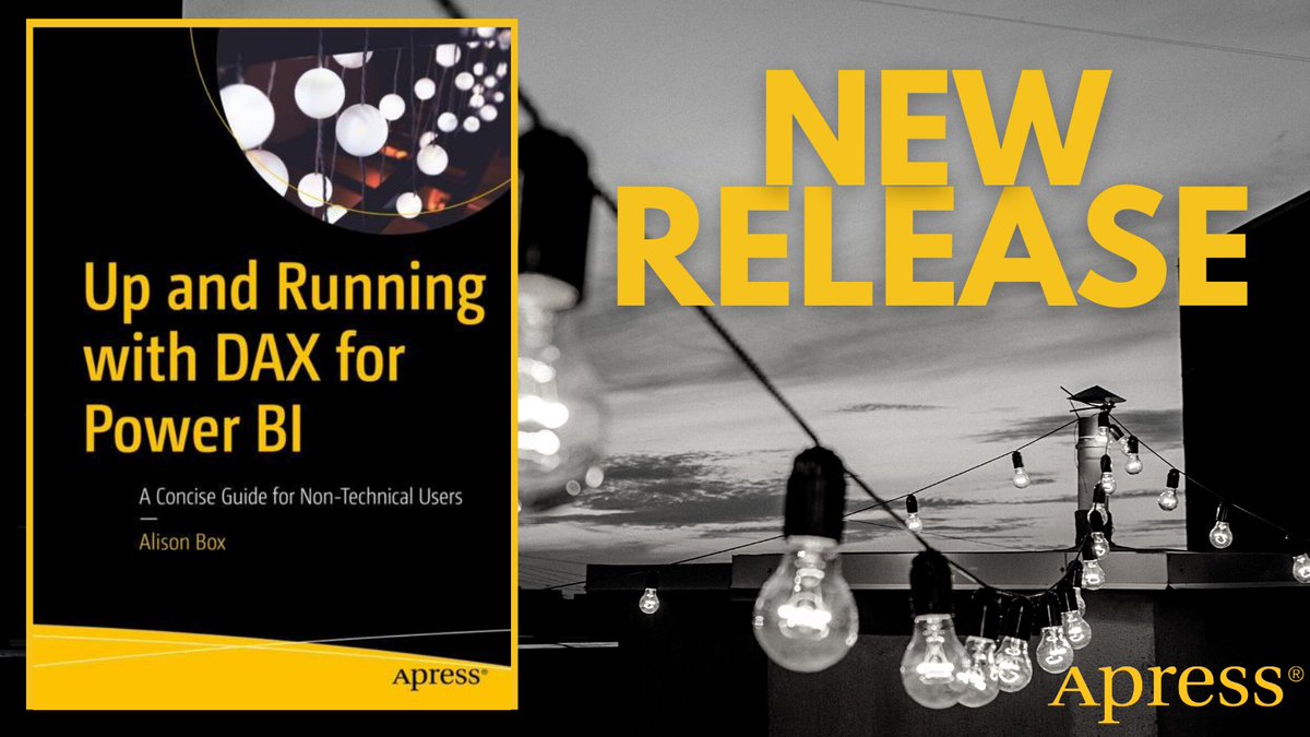 For Excel and Power BI users! #DAX is an excellent language for creating calculated columns, measures, custom tables +. Not super technical? Don't worry, Up and Running with DAX for Power BI by <a href="/burningsuit/">Burningsuit Training</a> is simple and concise. amzn.to/3sTc3DG #PowerBI #Excel #Microsoft