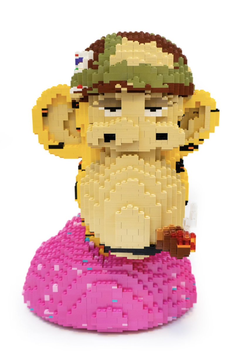 chrisihle4's tweet photo. A life sized physical piece of Dr. Bombay in Legos.    Why Legos???,,,, why not 

@yugalabs #BoredApeYachtClub #BAYC #bayc #mayc #NFT https://t.co/jH9SQCe9fN