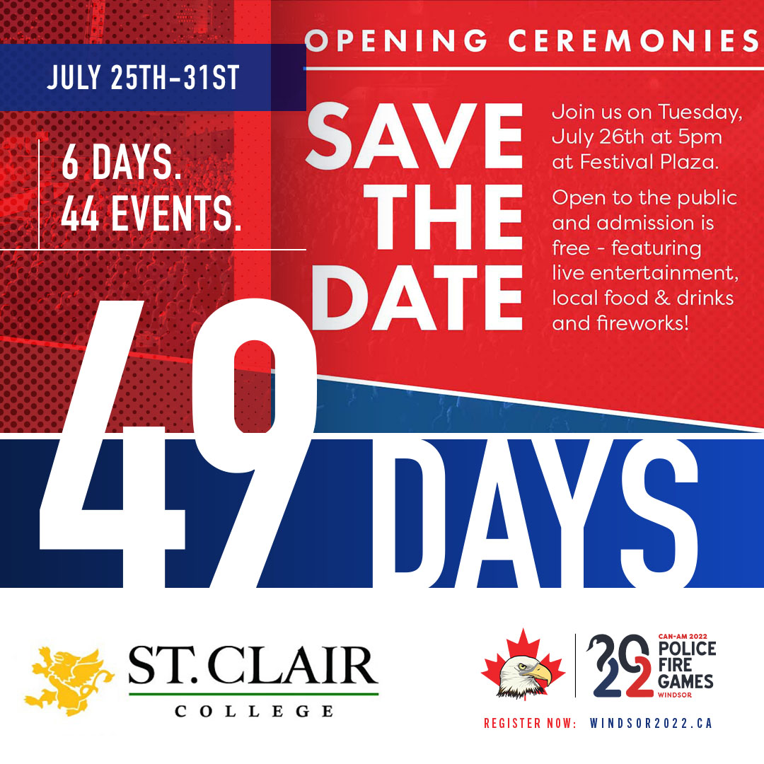 Save the date! Join us at the opening ceremonies! Register now through the link in our bio #YQG #CanAmWindsor