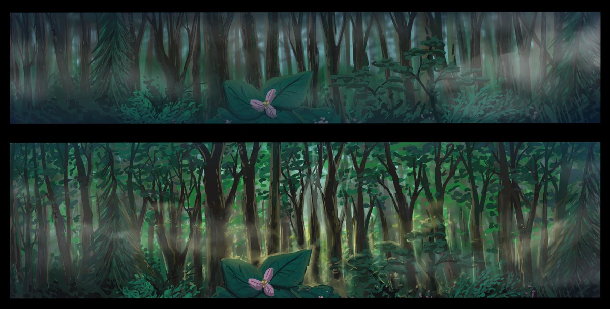 A new page about a new day is up on leafscar.com 
#webcomic #comics #indiecomics #forest #fantasy #ghibli inspired scenery #mystery #illustration