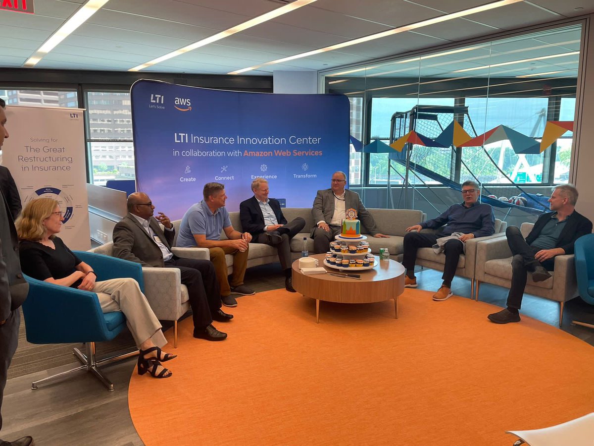 ltm_ofcl's tweet photo. 📢 We are excited to announce the launch of our new Insurance Innovation Centre, in collaboration with @awscloud in Hartford, CT #AWS #insurance #LetsSolve #LTIXAWS https://t.co/clNyWna8fH
