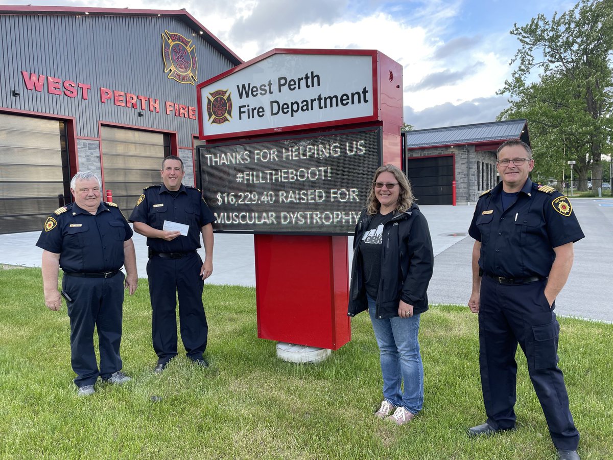 mikemonty24's tweet photo. Thanks to all who supported our 2022 ⁦@WestPerthON⁩ Fire Dept Boot Drive! Thanks to a very generous $ for $ match of our fundraising efforts from Patrick &amp; Angela Walker ⁦@OntarioBeerKegs⁩, WPFD is proud to donate $16,229.40 to ⁦@MD_Canada⁩!! #filltheboot #WPFD https://t.co/8BX5TIHP4d