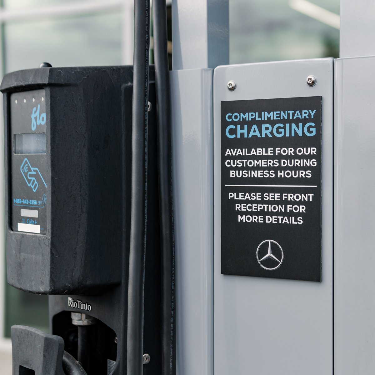 LoneStarBenz's tweet photo. An awesome benefit for all our EV customers! Enjoy complimentary charging at our dealership during our business hours! #lonestarbenz #EV #electriccars #yyc https://t.co/JpPeW6qOp8