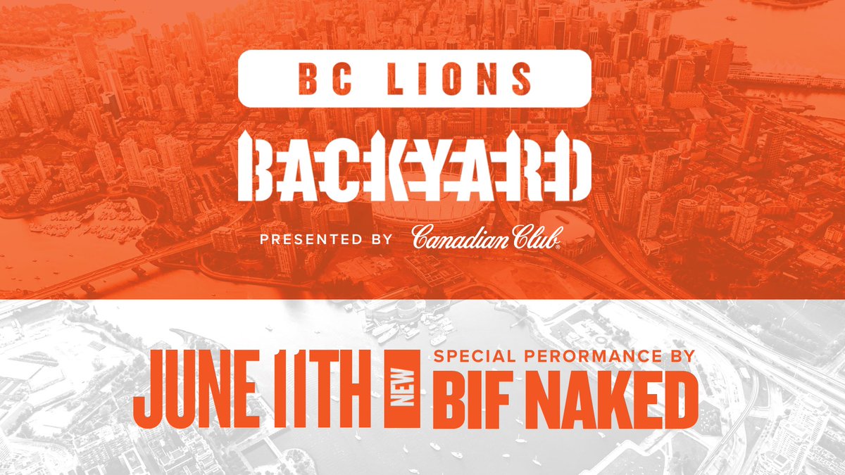 UPDATE on the #BCLions backyard party on Robson &amp; Beatty prior to the June 11th home opener. 

Bif Naked will now be performing on the main stage as Steven Page has unfortunately tested positive for COVID. We wish him a quick recovery!