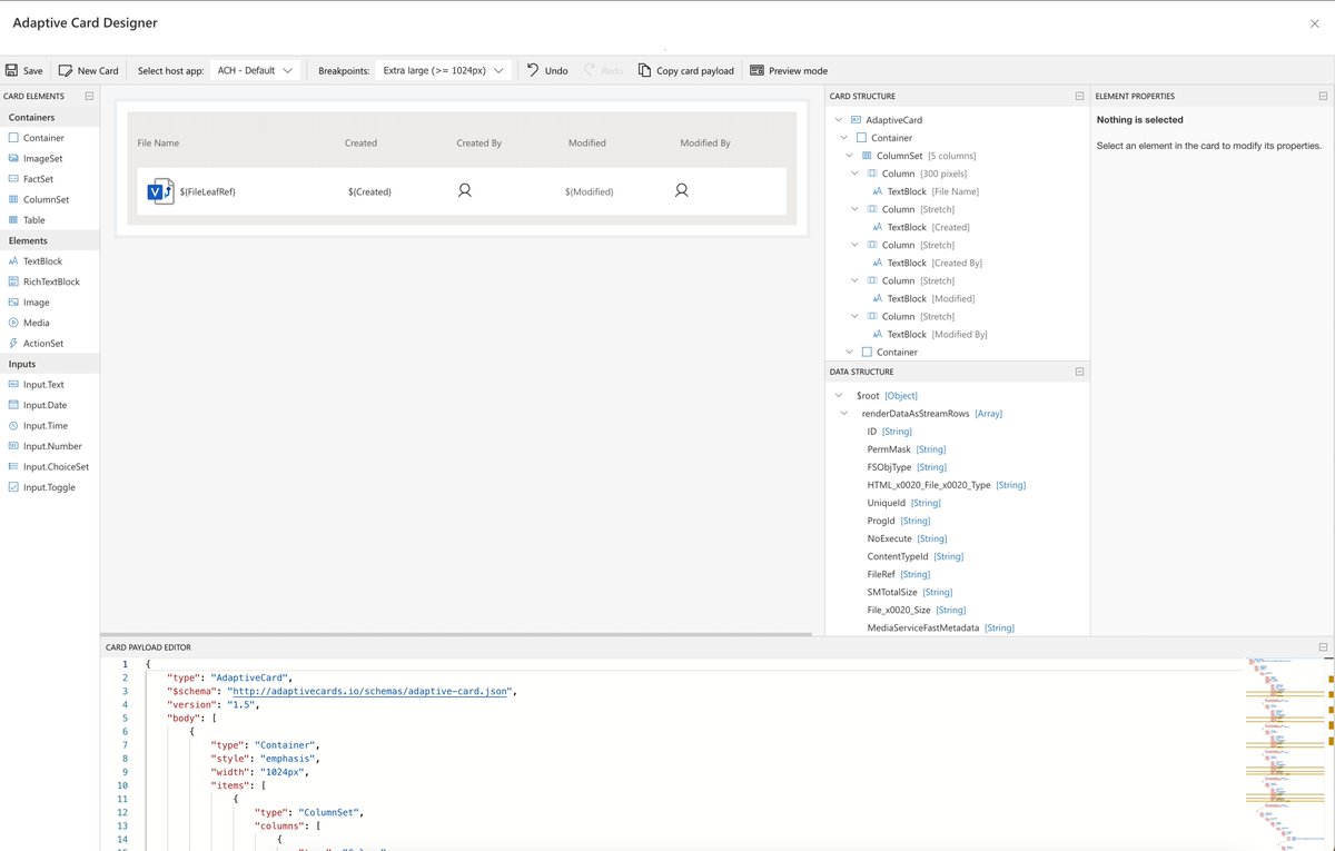 joaojmendes's tweet image. Working on ... Render AdaptiveCard WebPart 🙂🙂
Testing DataSources and #MicrosoftGraphToolkit .
#AdaptiveCards #MicrosoftGraphToolkit #SPFx #PnP #M365Dev