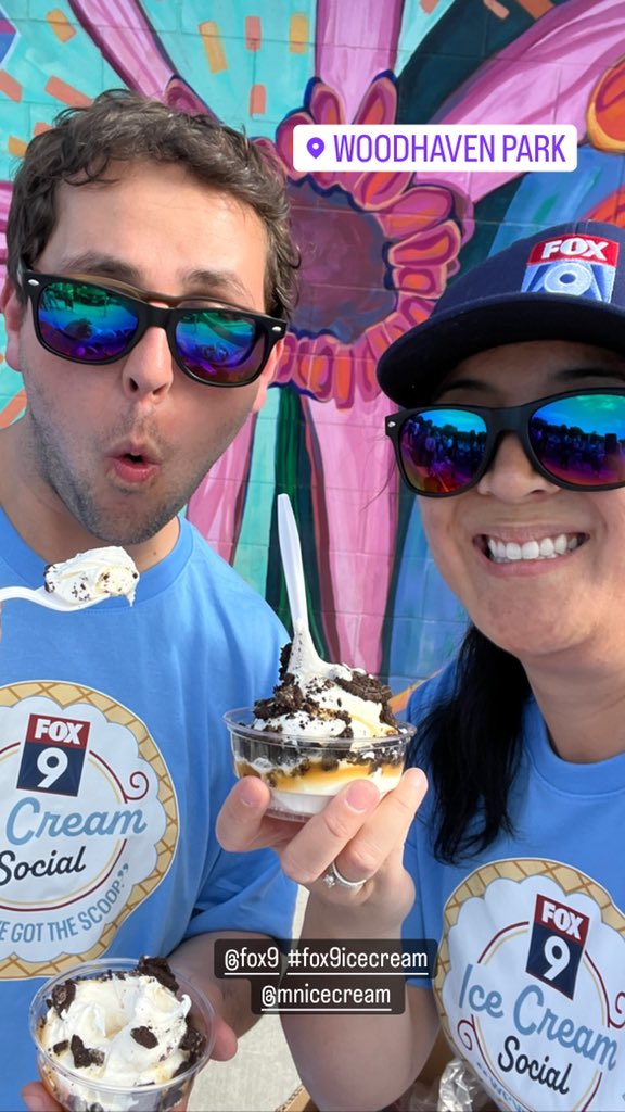 LNHart18's tweet photo. Another fun day of work! @FOX9 @MnNiceCream #fox9icecream https://t.co/Lnxd0JxPVz