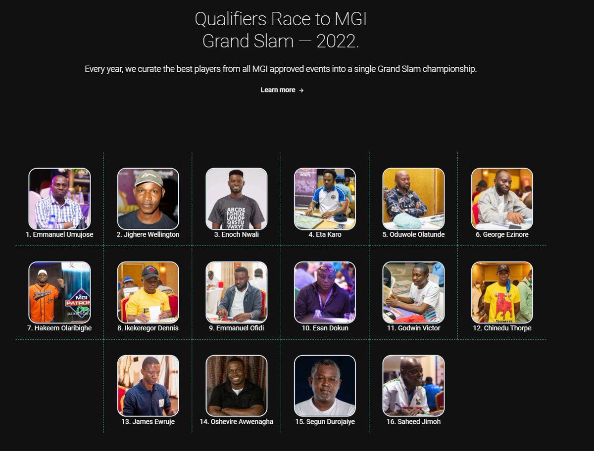 MindGames Inc. (@mgi_017) on Twitter photo The race to the Grand Slam continues......
Who makes the cut to feature in the maiden MGI Scrabble Grand Slam in October?
<a href="/WorldScrabble/">WESPA</a> <a href="/NASPA/">NASPA Scrabble</a> <a href="/gulfscrabble/">Gulf Scrabble</a> <a href="/Kenya_Scrabble/">Scrabble Kenya</a> <a href="/NigeriaScrabble/">NSF</a> <a href="/3crownsmilk/">Three Crowns Milk</a> <a href="/Jeunsoke/">Adekoyejo Adegbesan</a> <a href="/tayOgunseye/">TayOgunseye</a> <a href="/SundayDareSD/">Sunday Dare,CON</a> <a href="/ecobank_nigeria/">Ecobank Nigeria</a> <a href="/ScrabbleUganda/">Scrabble Association of Uganda - SAU</a> The race to the Grand Slam continues......
Who makes the cut to feature in the maiden MGI Scrabble Grand Slam in October?
<a href="/WorldScrabble/">WESPA</a> <a href="/NASPA/">NASPA Scrabble</a> <a href="/gulfscrabble/">Gulf Scrabble</a> <a href="/Kenya_Scrabble/">Scrabble Kenya</a> <a href="/NigeriaScrabble/">NSF</a> <a href="/3crownsmilk/">Three Crowns Milk</a> <a href="/Jeunsoke/">Adekoyejo Adegbesan</a> <a href="/tayOgunseye/">TayOgunseye</a> <a href="/SundayDareSD/">Sunday Dare,CON</a> <a href="/ecobank_nigeria/">Ecobank Nigeria</a> <a href="/ScrabbleUganda/">Scrabble Association of Uganda - SAU</a>