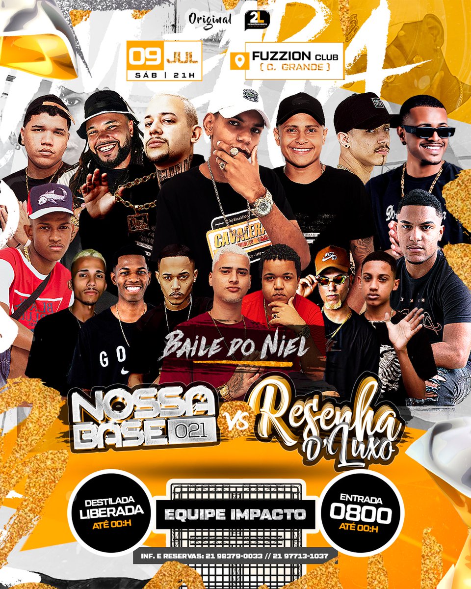resenhadluxo's tweet photo. ORIGINAL PRODUÇÃO E 2L PRODUÇÃO APRESENTA:

⭕BAILE DO DJ NIEL

🗓️DIA 09 DE JULHO
📍 FUZZION CLUB 

⭕COM OS MELHORES DJS DA ZONA OESTE 

DJ DU L DA VINTÉM
DJ JUNINHO
DJ JAMAICA
DJ JEFFINHO DA ESCÓCIA 
DJ 2G DA VINTÉM
DJ HG 
DJ LCZIN DA ISLÂNDIA
DJ CH DA ISLÂNDIA 
 
TOP's DJ'S... https://t.co/KM7kz7oIe2