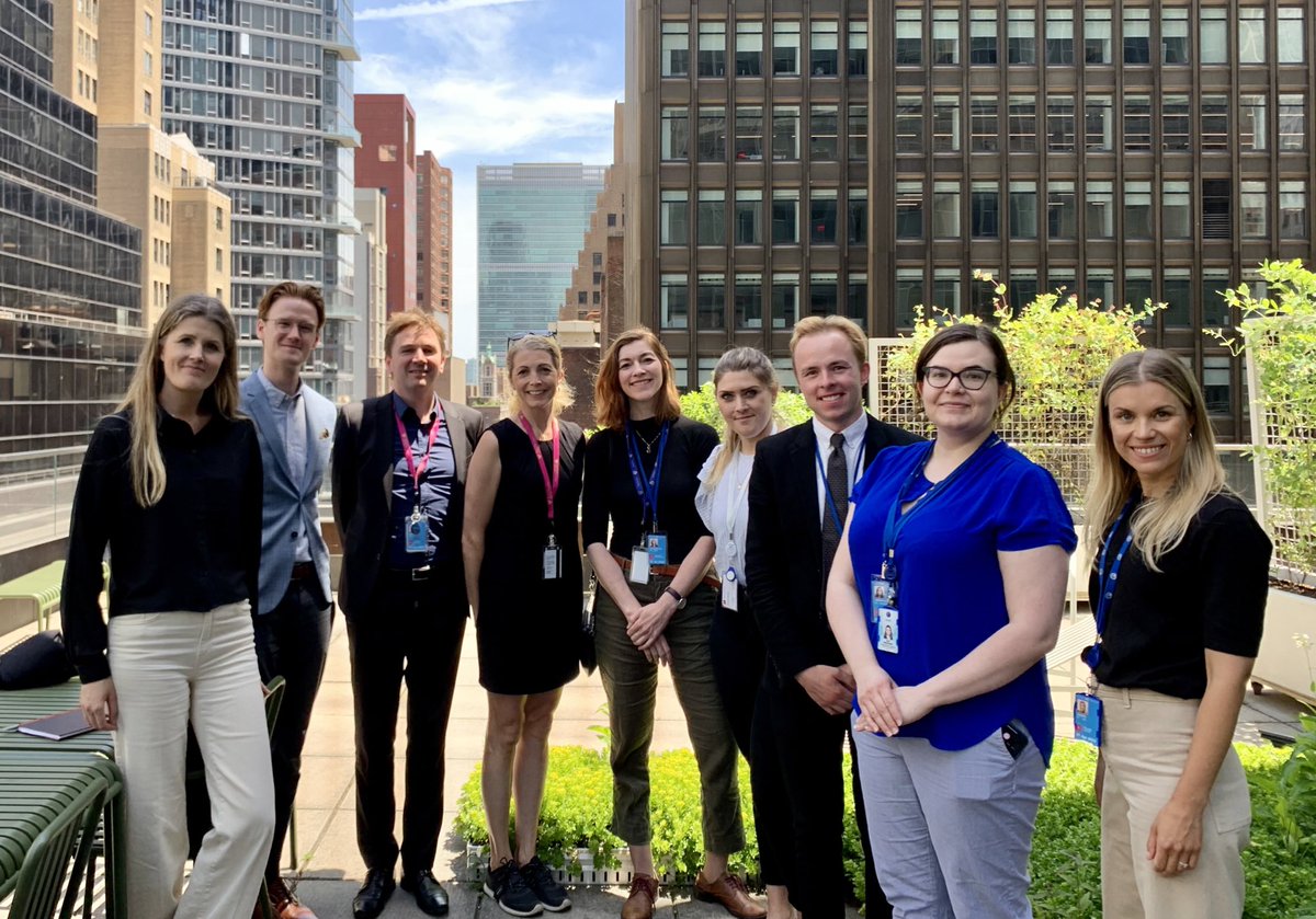 FinlandUN's tweet photo. Nordic 🇩🇰🇫🇮🇮🇸🇸🇪🇳🇴 UN Missions’ Press and Communications colleagues met up today to catch up on the latest 🇺🇳 affairs. 

We heard updates for instance on #UNSC activities from @NorwayUN &amp; post-@StockholmPlus50 insights from @SwedenUN.

Thank you @Denmark_UN for hosting us! https://t.co/Vz2USGKqSi
